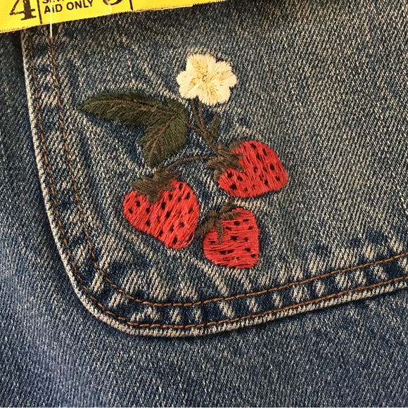 Madewell Strawberry Embroidered Workwear Jacket XL - Picture 3 of 6